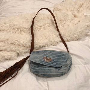 Denim crossbody bag